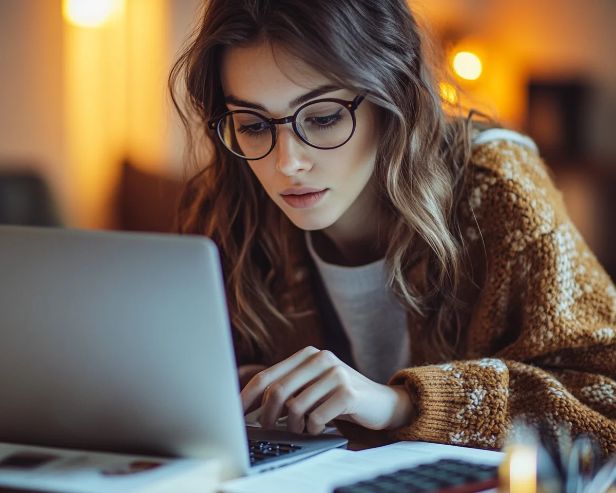 Woman using calculator for financial planning